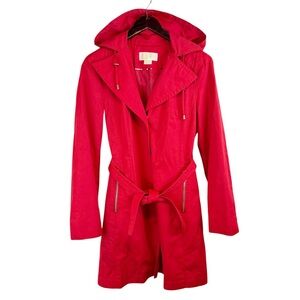 MICHAEL Michael Kors | Red Raincoat w Detachable Hood, M